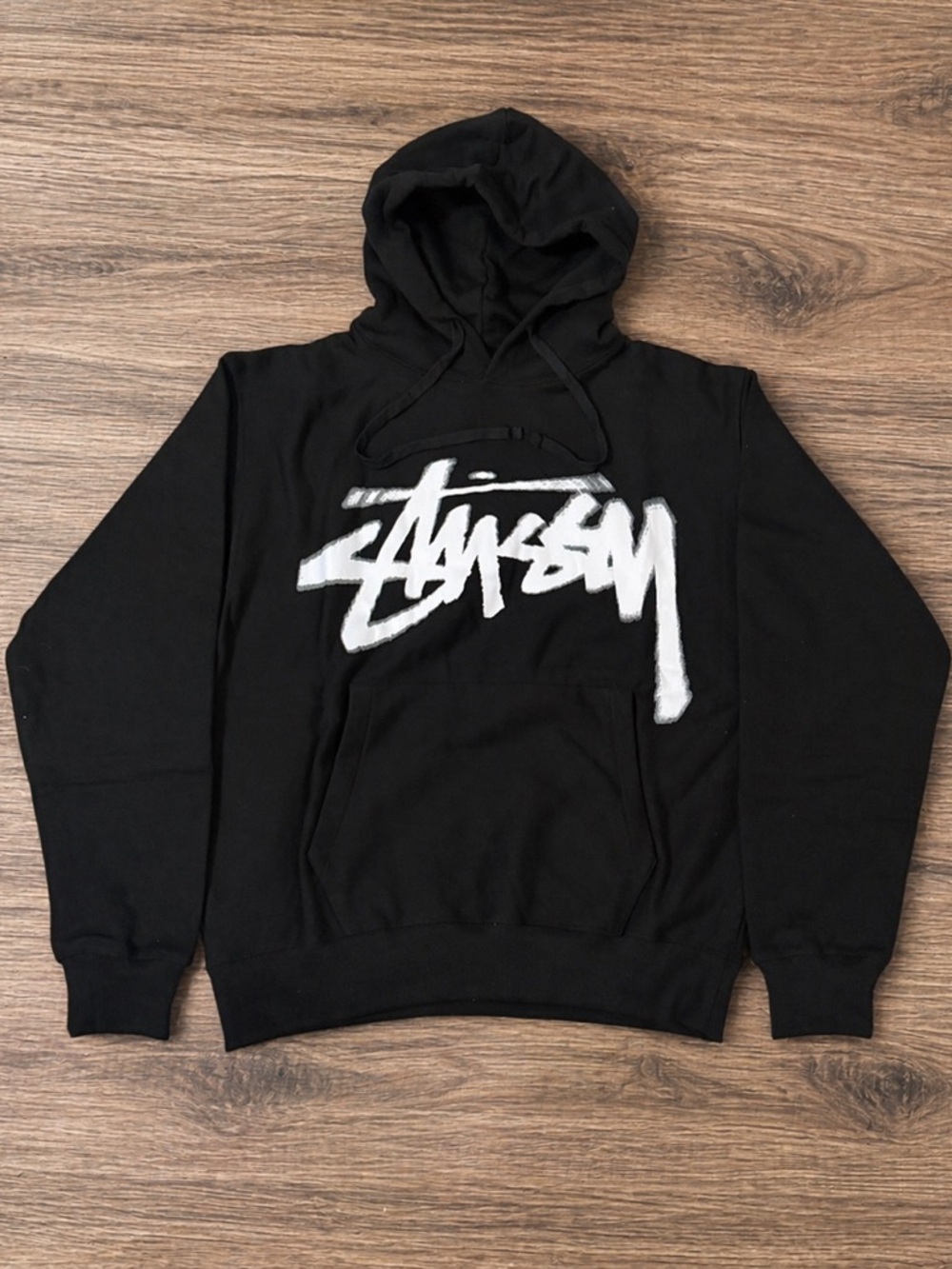 Stussy Dizzy Stock Hoodie - Black - Size Large